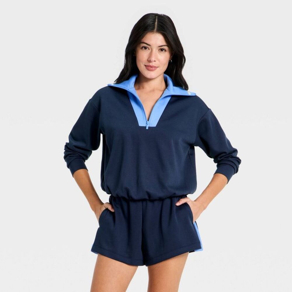 all in motion Navy and Light Blue Pullover Sweatshirt